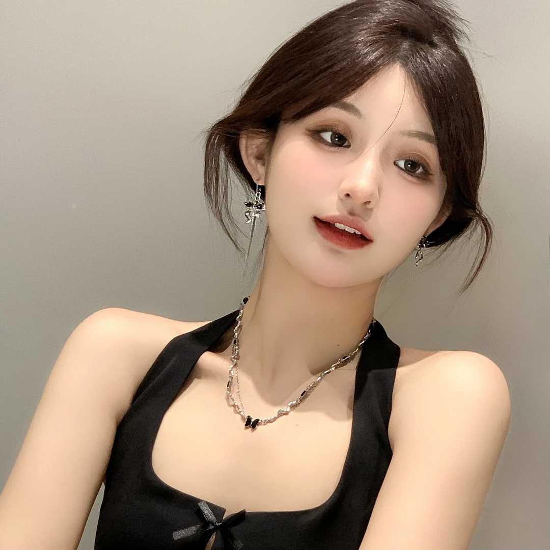 FULL GIRLISH耳环02332不对称蝴蝶耳钉耳饰