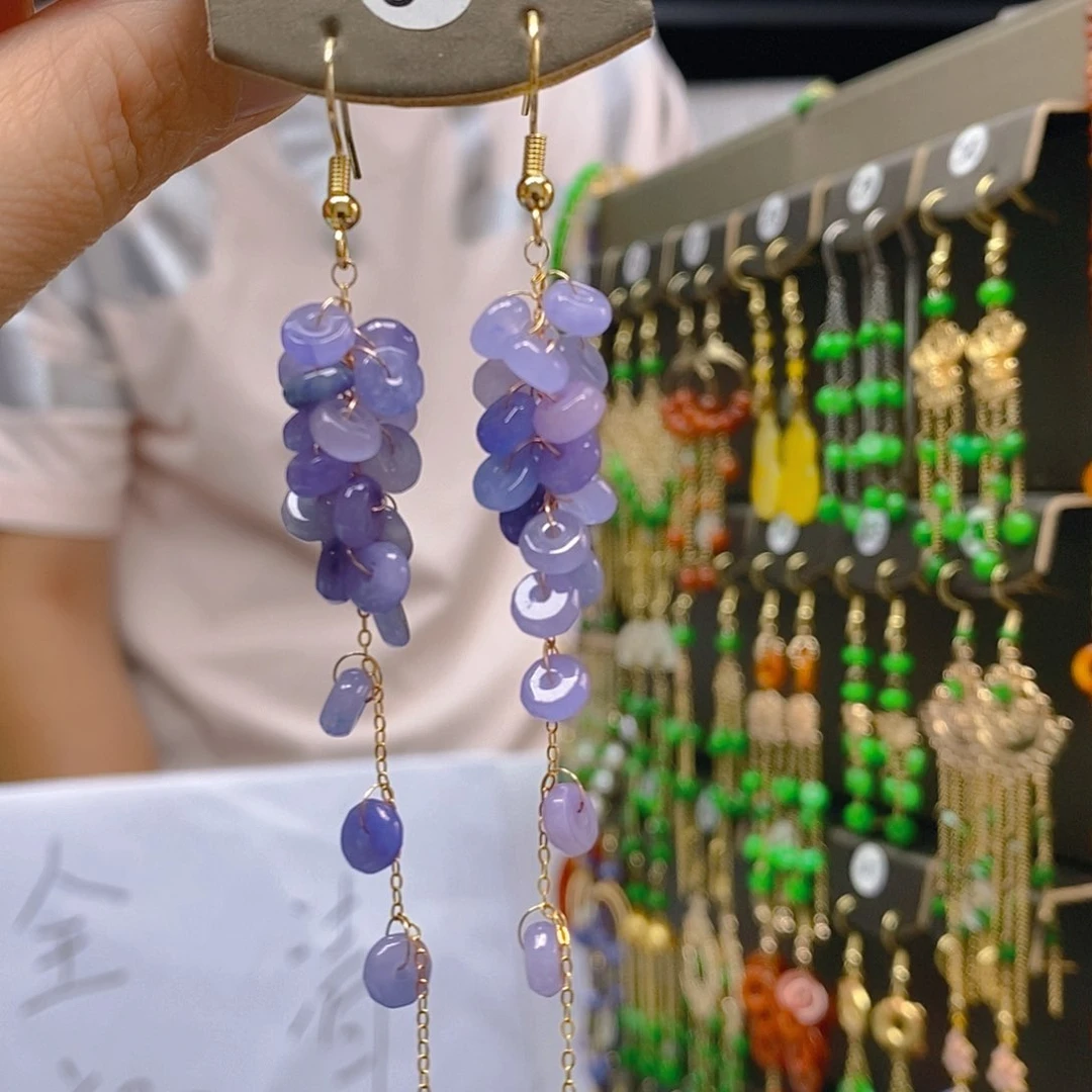 翡翠合金耳饰翡翠