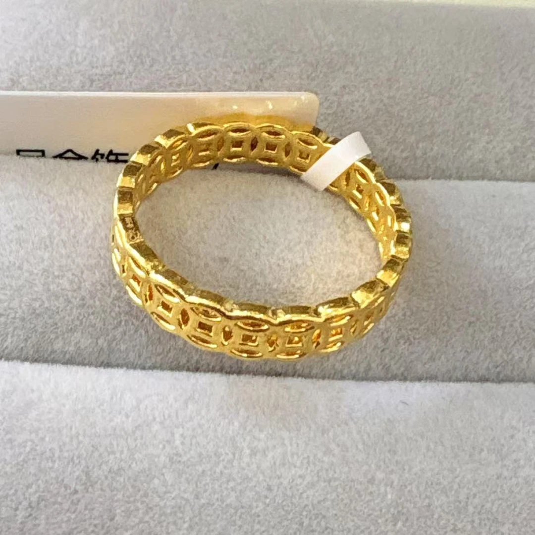 【木木专享】足金999饰品 钱多多戒指 15# 1.02 GP