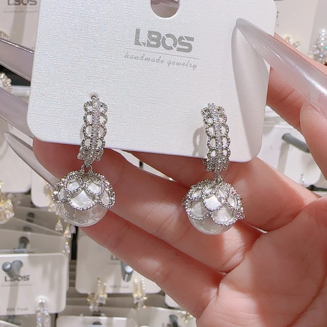 锆石铜合金925银耳环