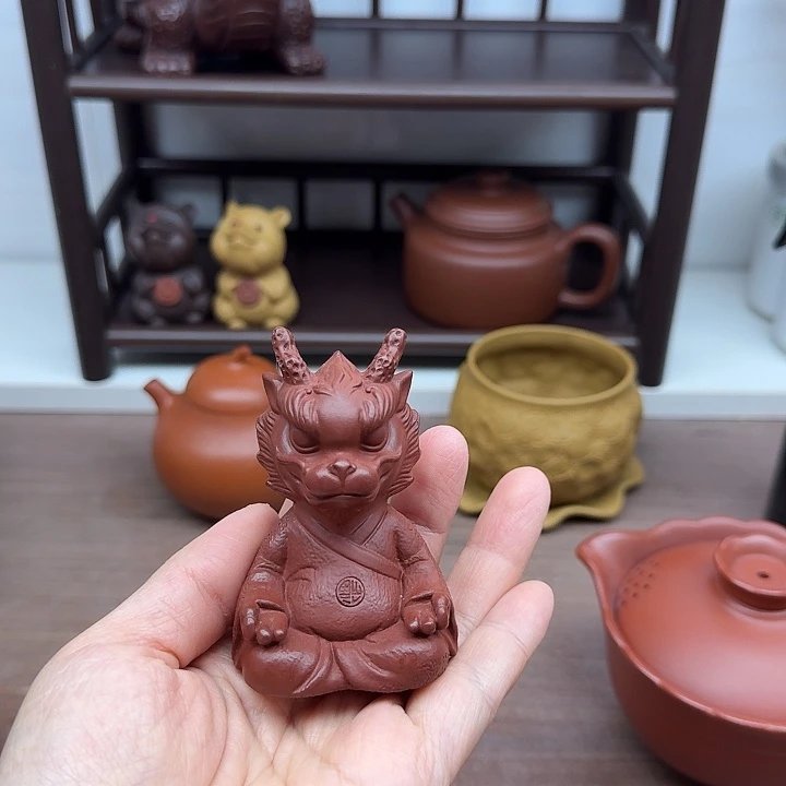 朱泥茶案小龙人茶宠