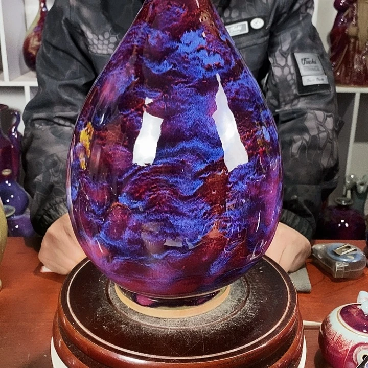 丹***鱼尚峰钧窑作品摆件