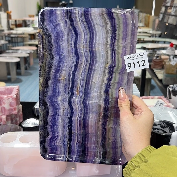 9112紫莹石超大盘新货