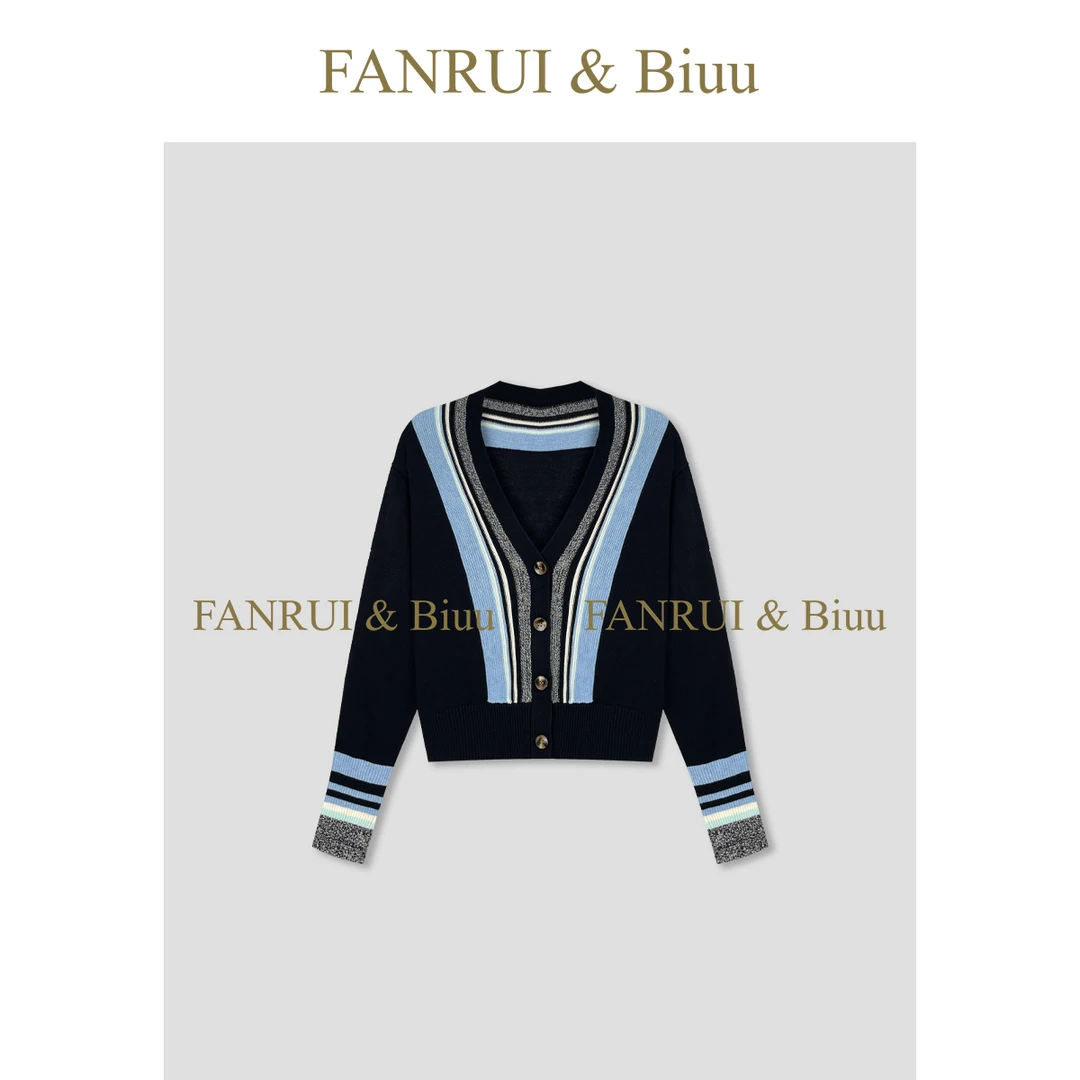 FANRUI/泛芮「贝贝biuu」秋款羊毛百搭时髦休闲气质针织开衫B18027