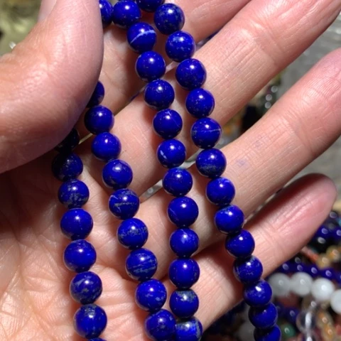 青金石佛珠未镶嵌大*猫8mm佛珠300一条