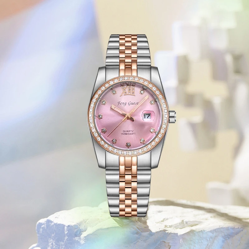 FB1597粉女郎系列女士小众轻奢时尚简约防水个性腕表