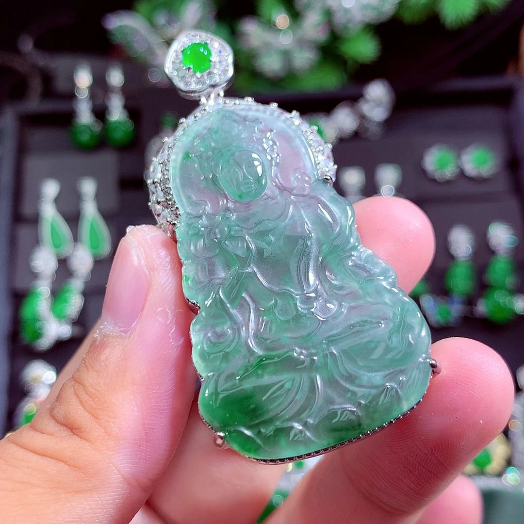 颈饰未镶嵌翡翠天然