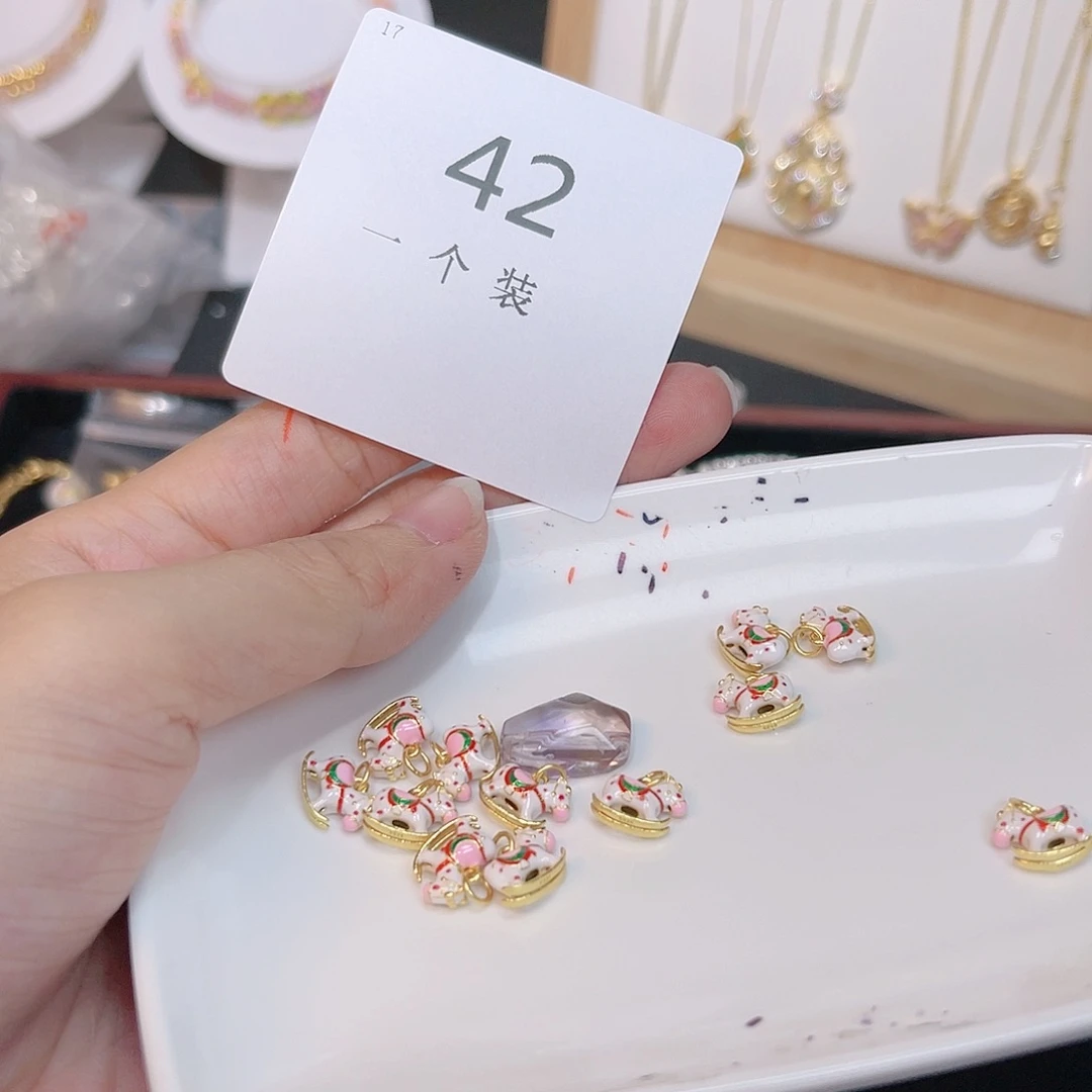 紫晶珠宝半成品银S925镀金镶嵌42