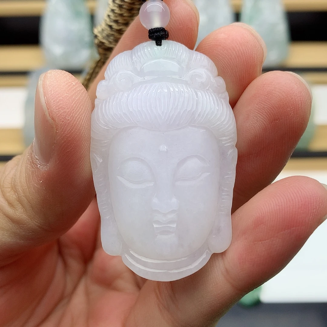 翡翠颈饰未镶嵌观音头