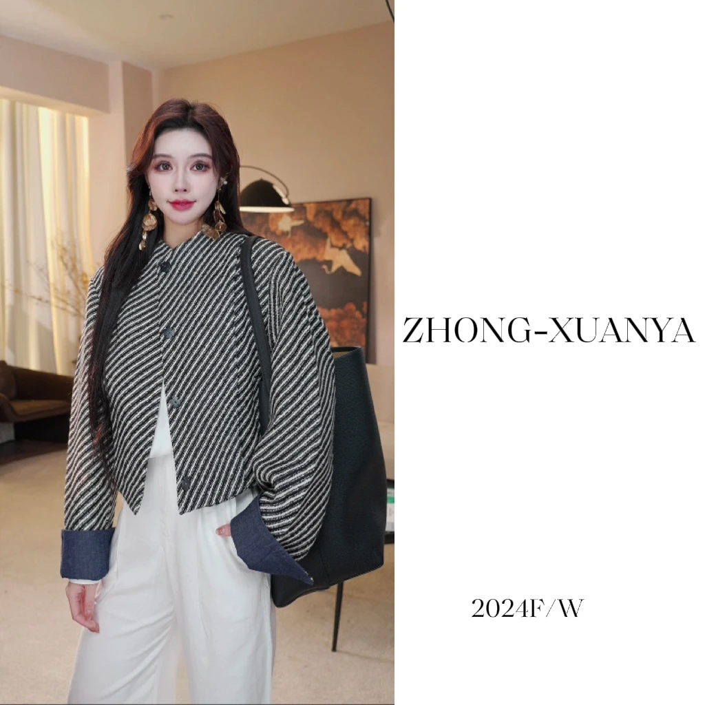 法式高级感小香风外套精花呢名媛气质短款上衣yn2024356