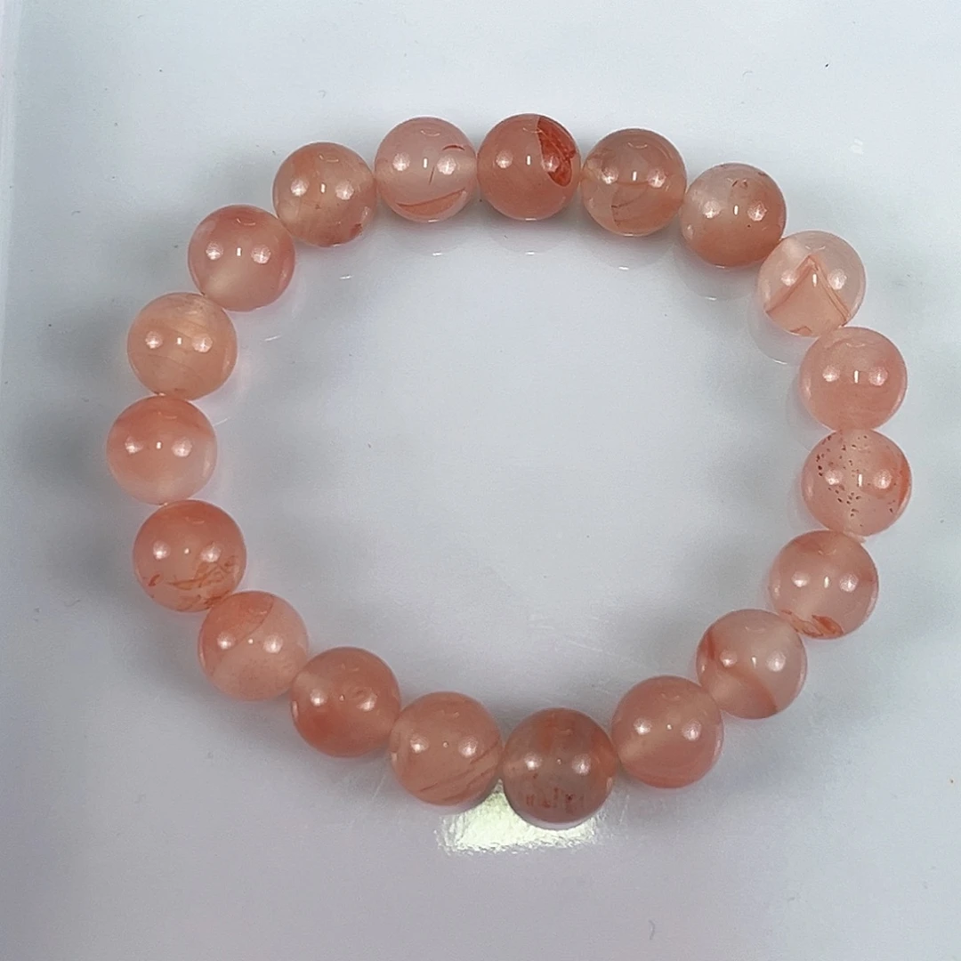南红玛瑙手链合金南红荔枝冻粉色手串卡10.2