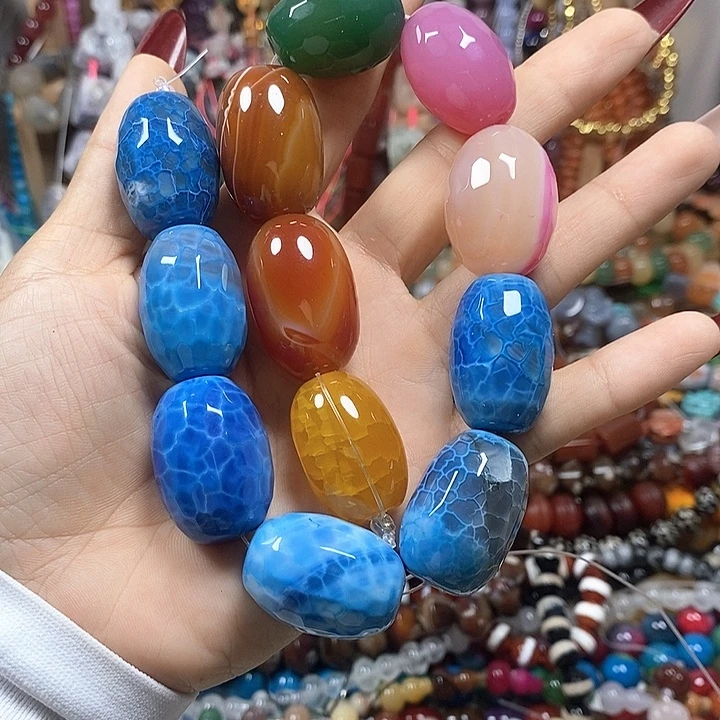 玛瑙/玉髓未镶嵌珠宝半成品玛瑙卡18-20mm