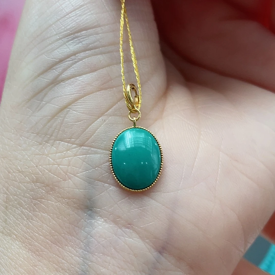 绿松石颈饰18K金镶嵌