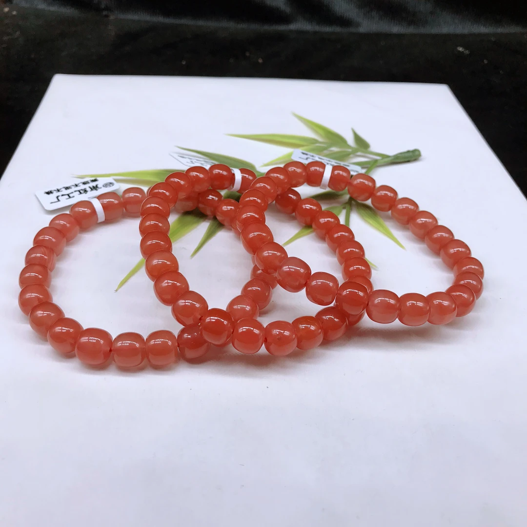 【鼎利源】南红保山冰红精美时尚老型手串（多样式发其一）