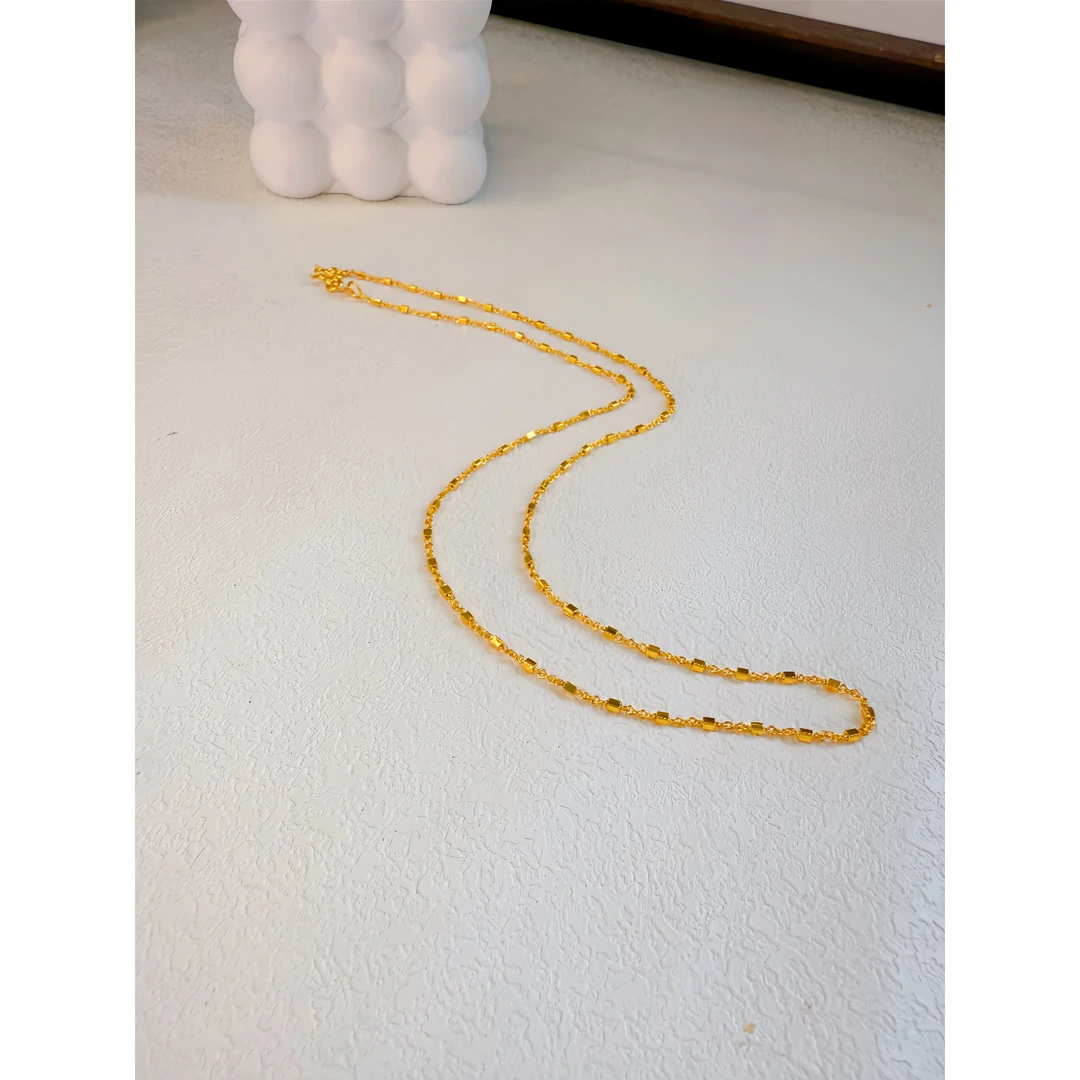 合金项链 项链 小方块项链