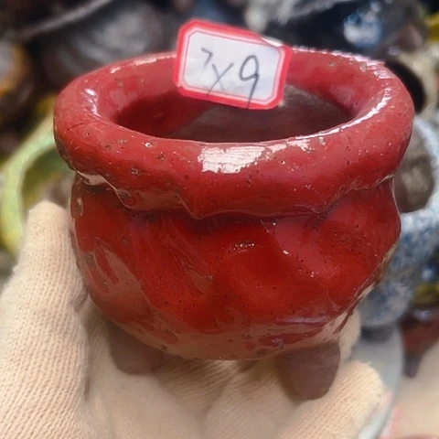 粗陶花盆手工花盆