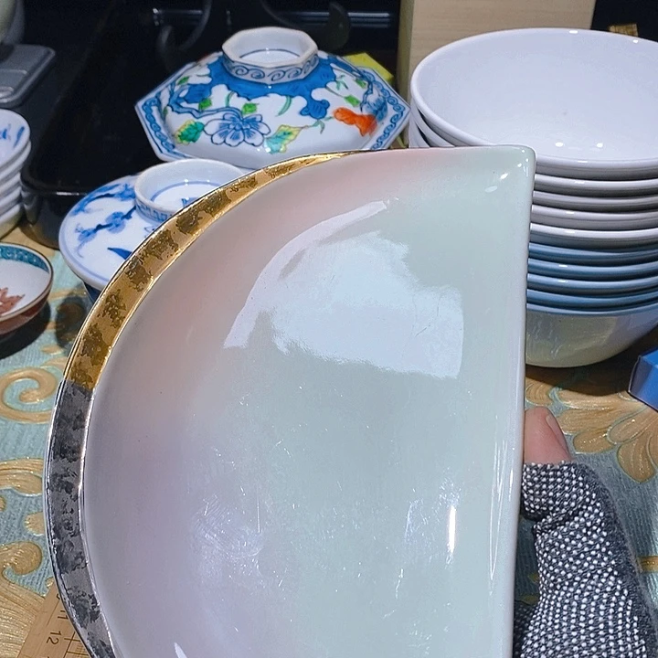 瓷片新年快乐万事如意