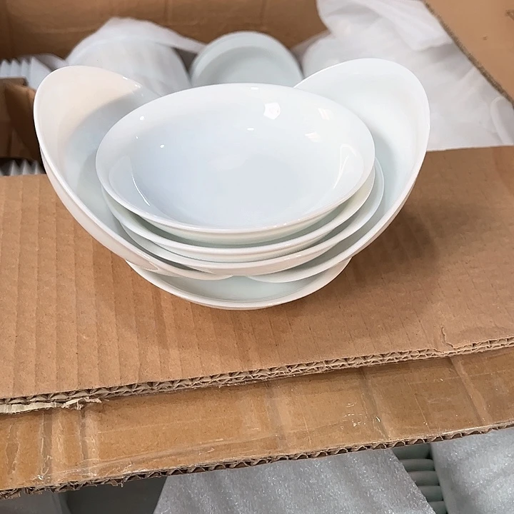 瓷片云白味碟六个包邮