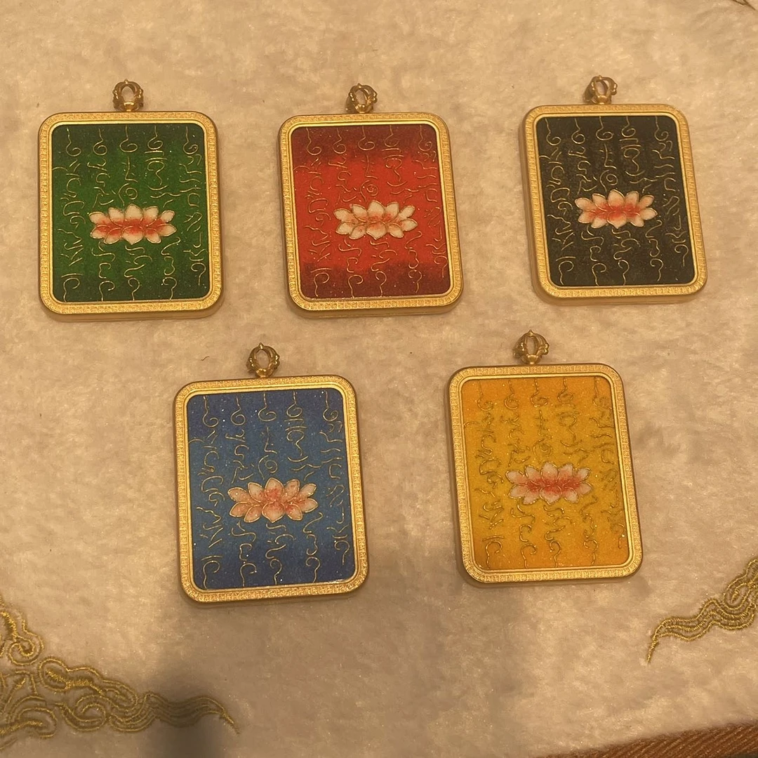 【佳哥严选】 J46114-唐卡tt吊坠（五条莲花书）-57*47mm左右