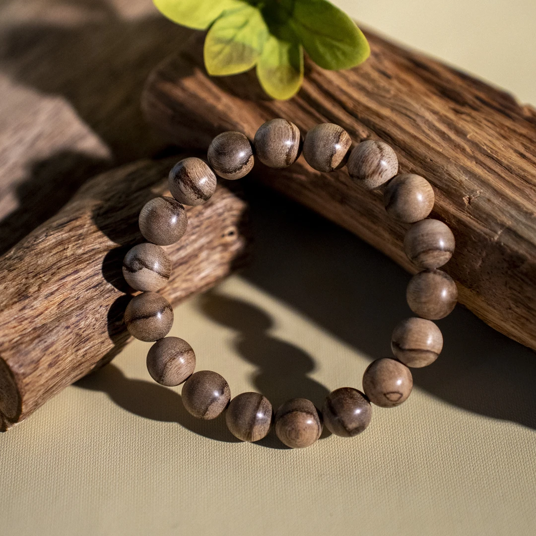 沉香【江苏工美专属】缅甸花珠天然野老料沉香手串-216*1108