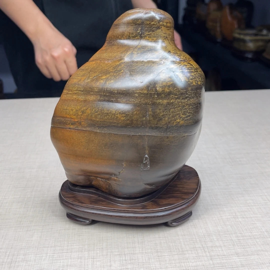 石材广西大化彩玉石配底座