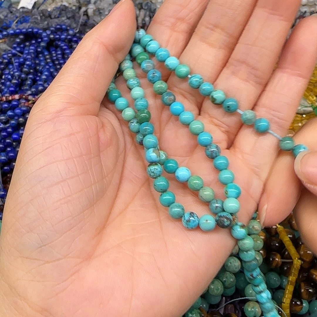 玛瑙/玉髓合金珠宝半成品4mm一条