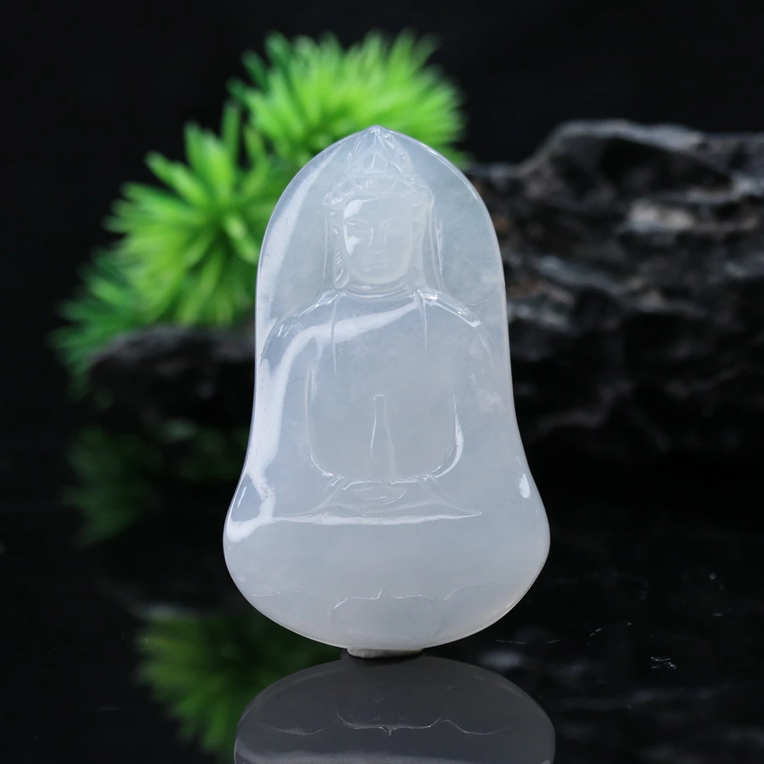 FC22天然缅甸翡翠A货观音吊坠/200542/保利厦门拍卖