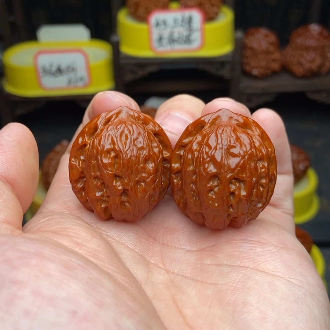 吊坠文玩核桃31龙胆元宝