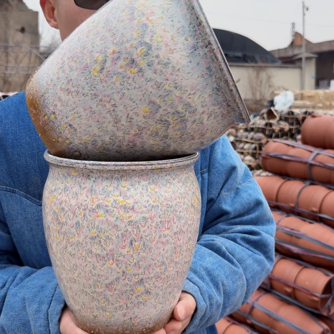 紫砂摆件口19.5高22（两个金豆豆