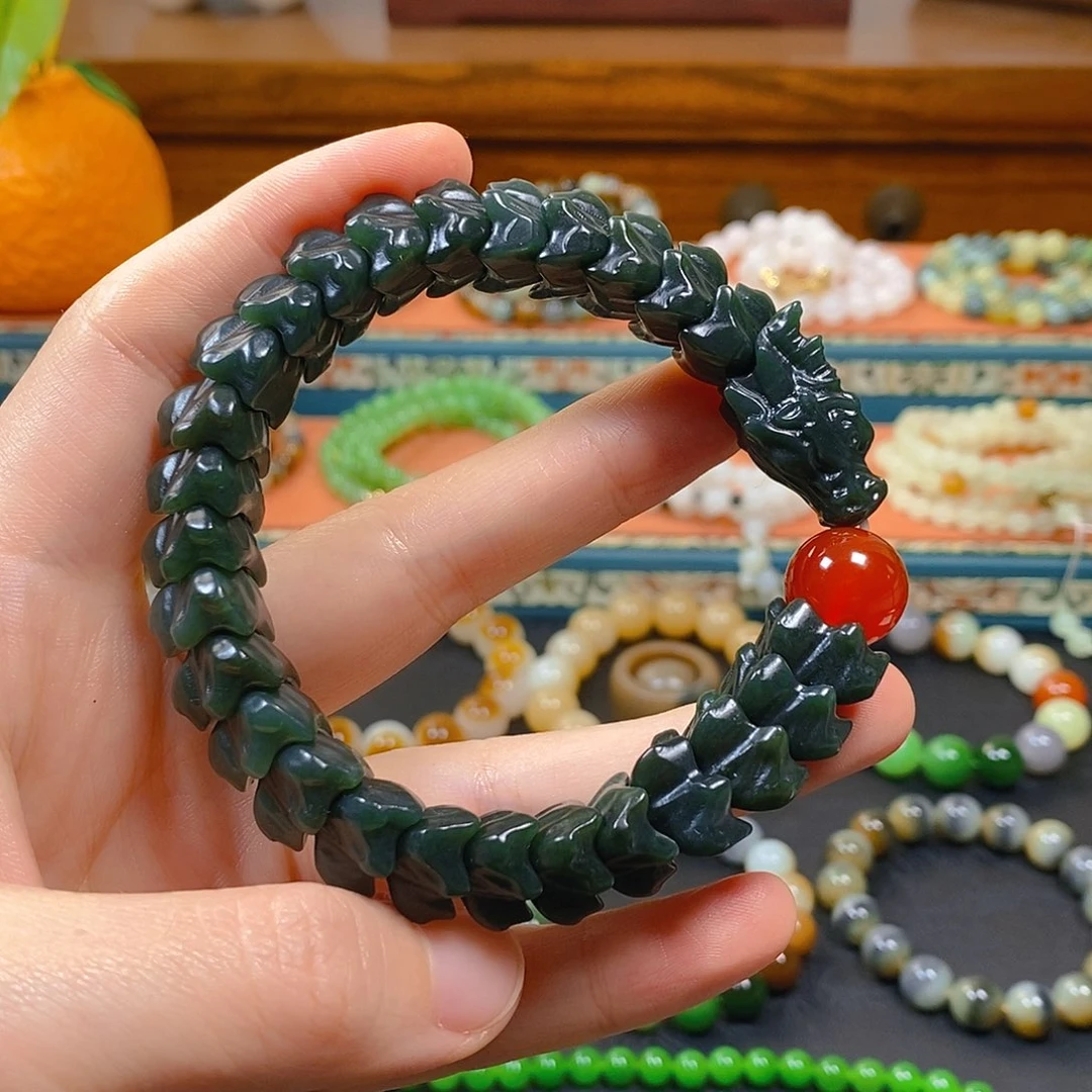 和田玉未镶嵌手链