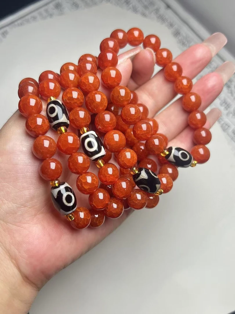 巴西龙纹红玛瑙卡10单圈正品手链(拍一发一 不配证书)