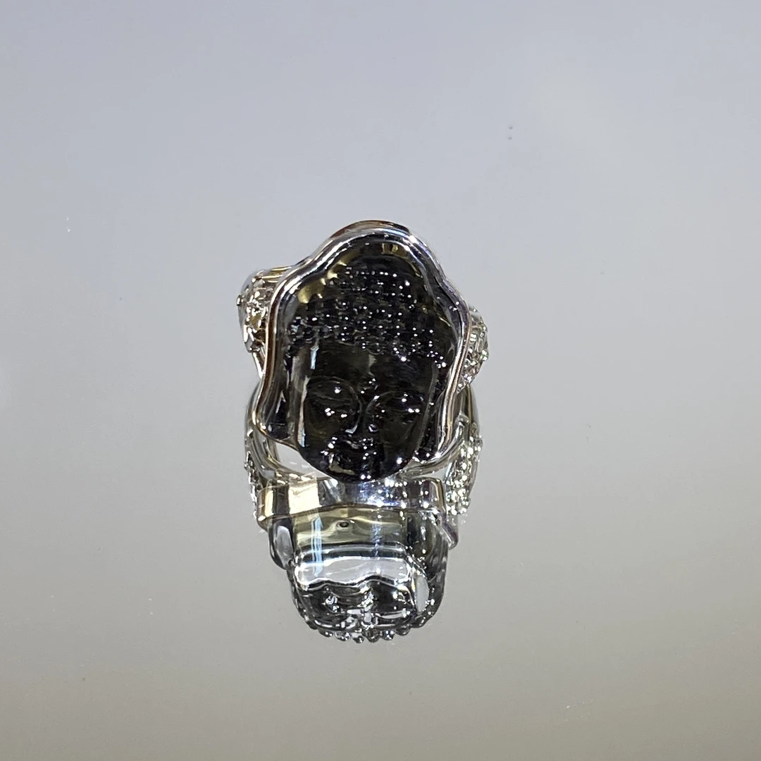 铜合金合成锆石戒指 TTSD 佛头气质女士戒指 2913