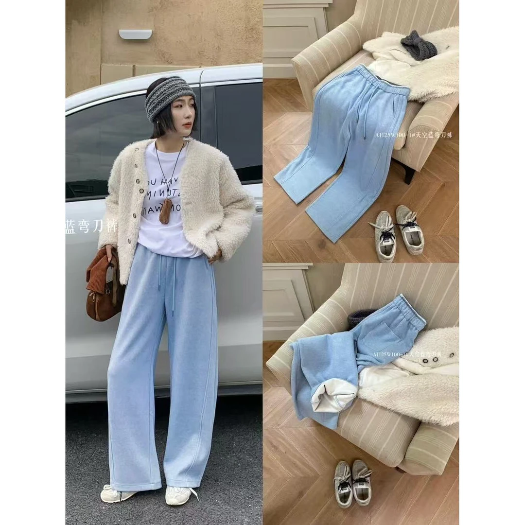 J-100#ZVZO#简约保暖高级百搭不挑人通勤必备休闲裤（福利）(单里）