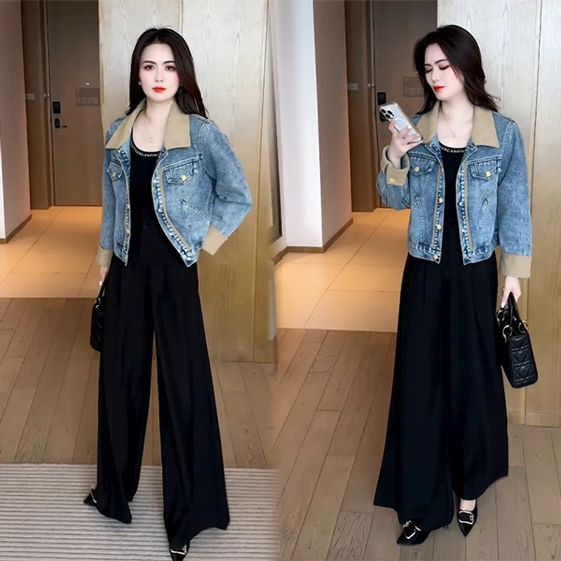 春季新款洗水牛仔外套女气质显瘦休闲洋气时尚短外套