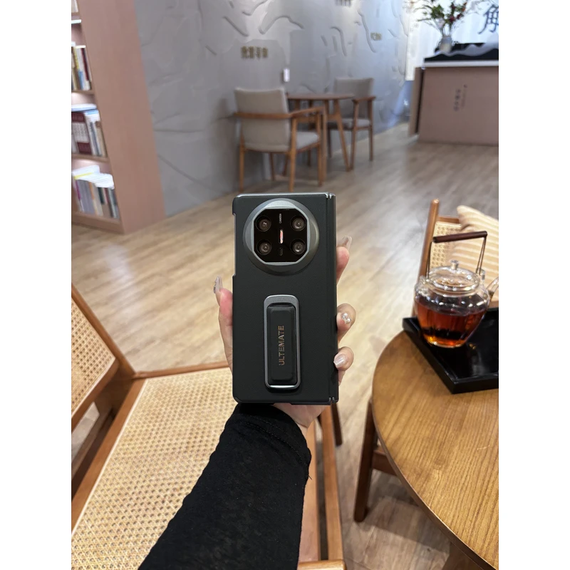 适用于华为MateX5/MateX6手机壳双中轴全包保护外带支架款保护套