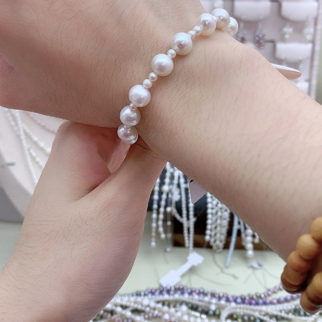 淡水珍珠耳饰银S925镶嵌