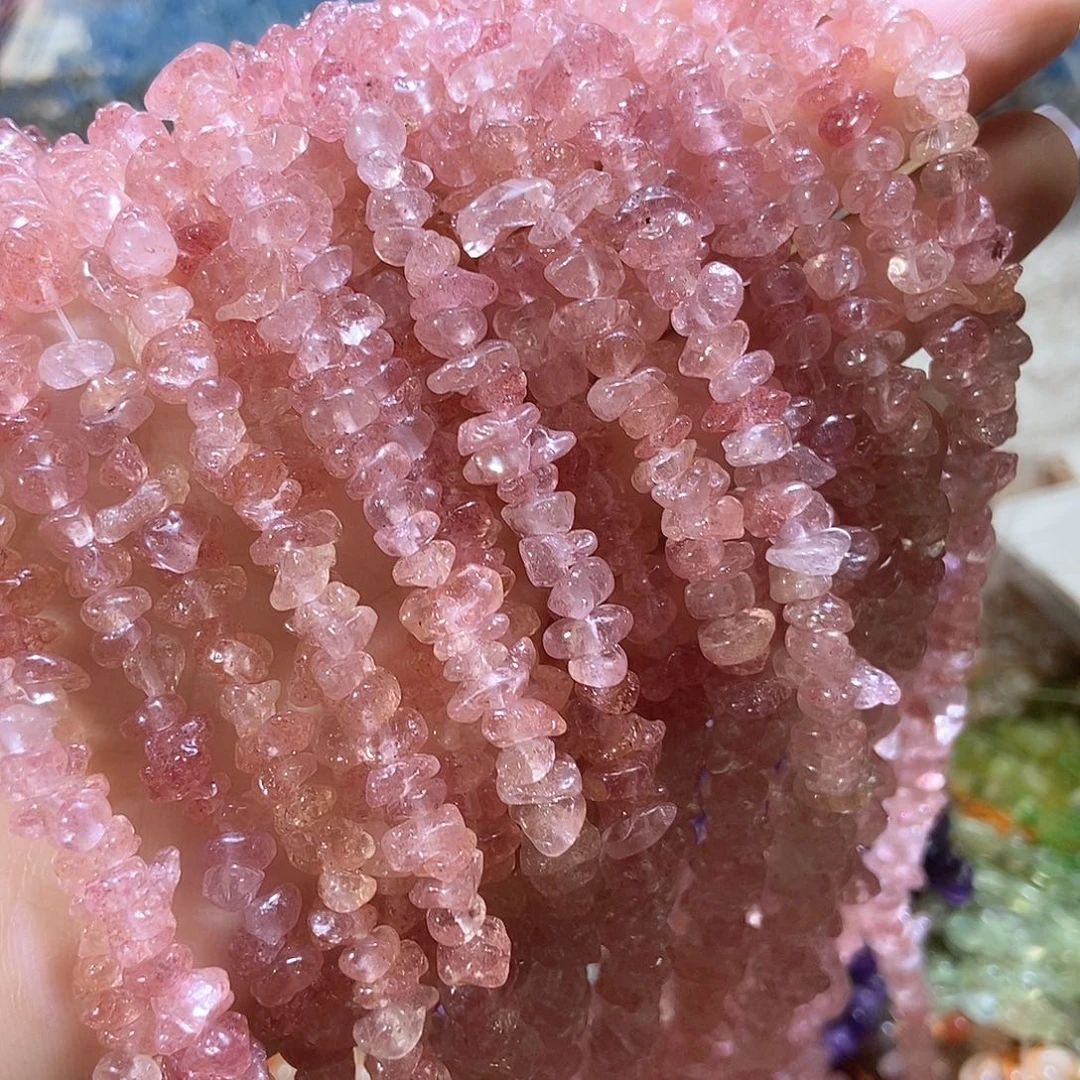 水晶珠宝半成品未镶嵌草莓晶