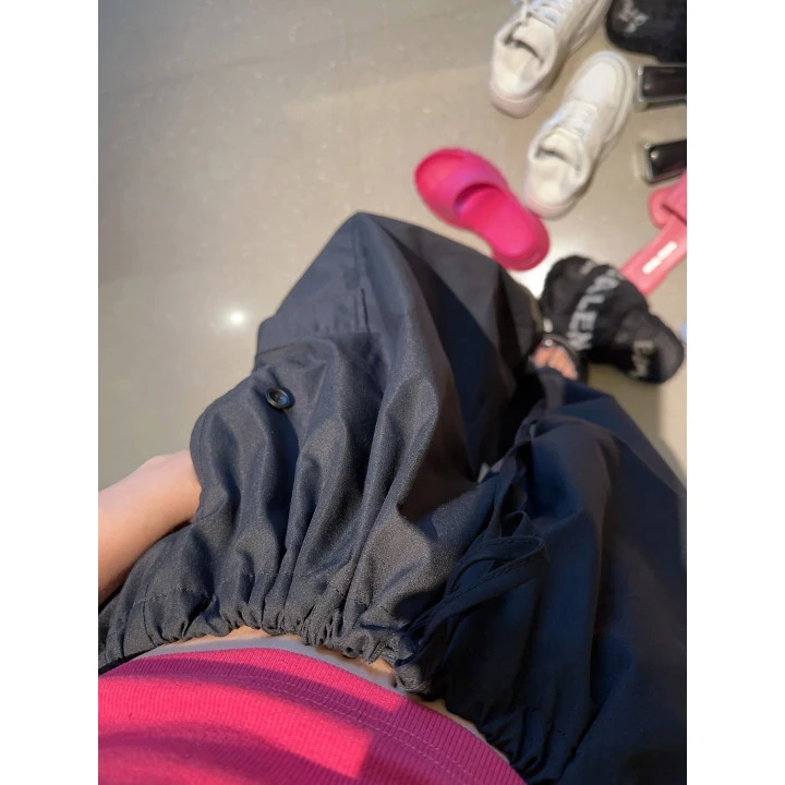 12清【邱肉瑶清】春夏宽松束带高腰工装裤口袋美式街头休闲阔腿裤