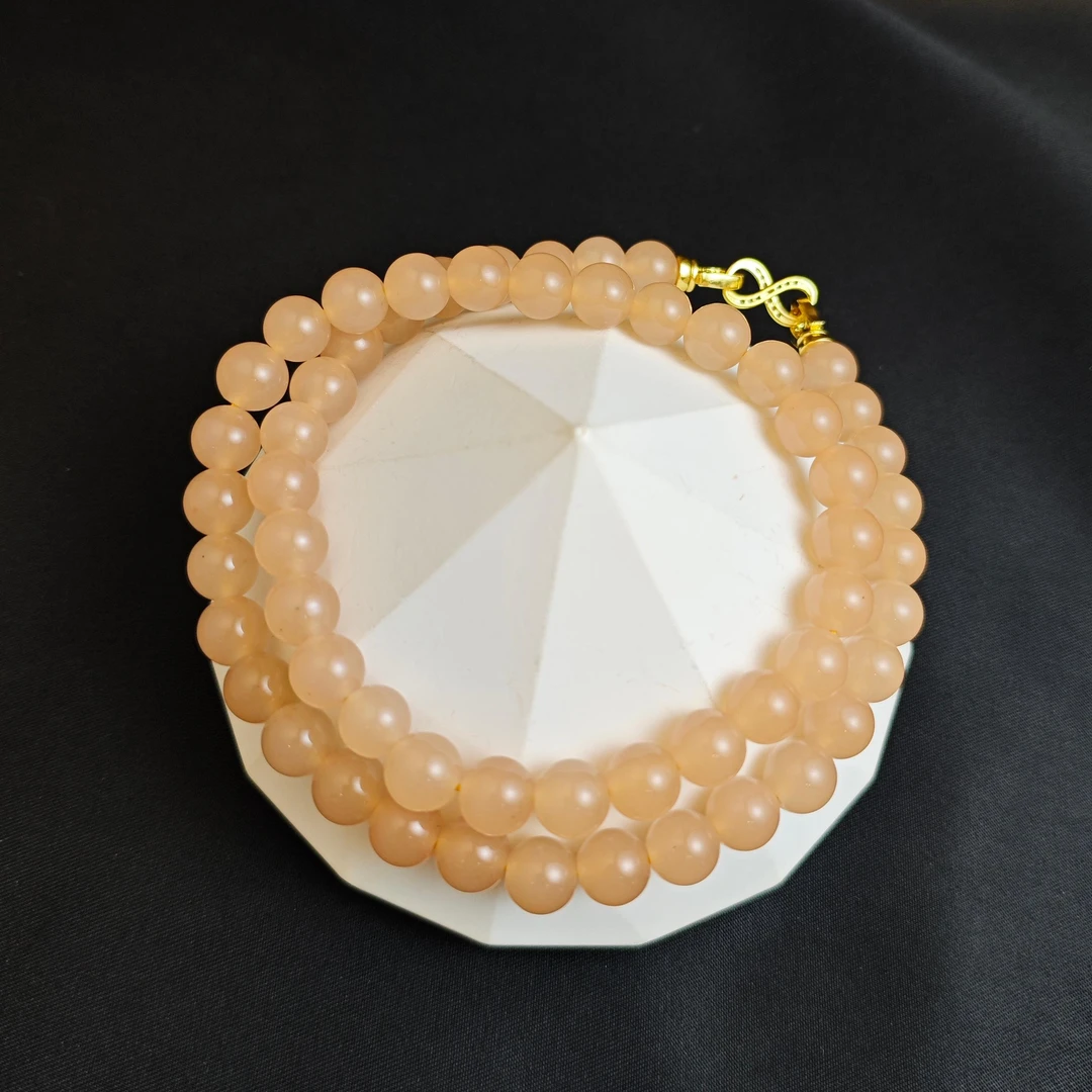 设计款藕粉项链A28-171赠礼盒（多样性发其一)