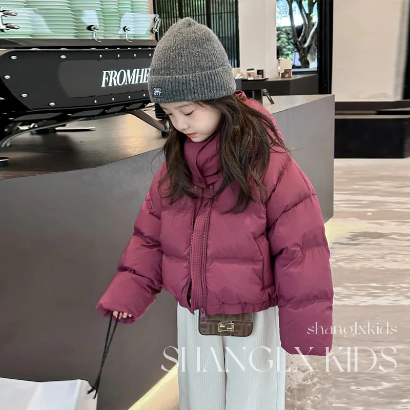 童装超好看羽绒服2025新款红色儿童轻薄短款加厚冬装女大童洋气