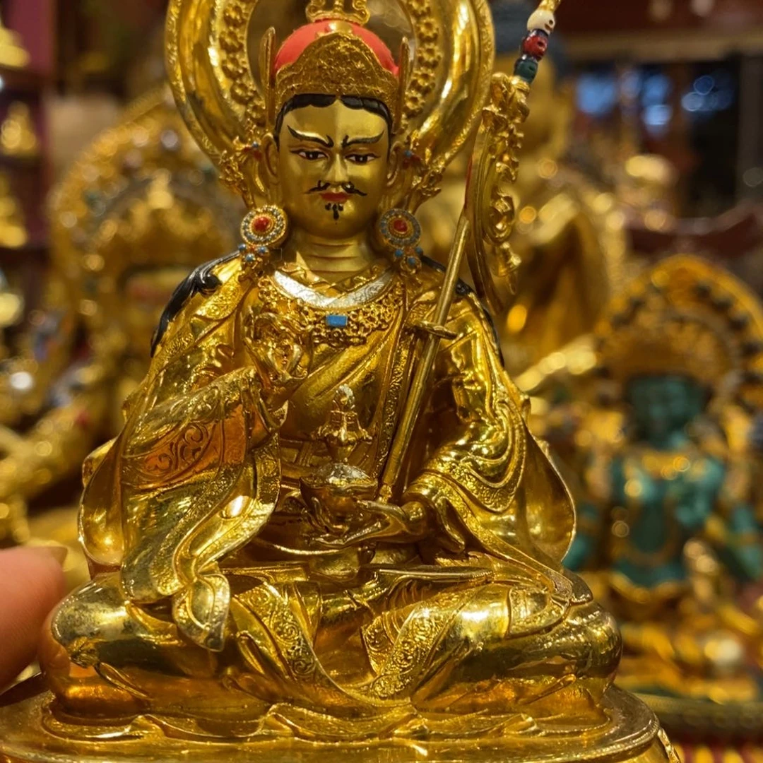 特惠特惠12cm背光莲师 文殊 释迦四壁