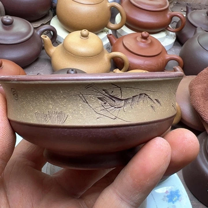 烙***印茶壶紫砂小杯120 c｡处理