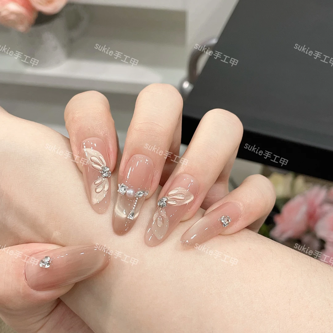 【比翼双飞】夏季高级纯欲ins气质优雅手工穿戴甲返潮复古