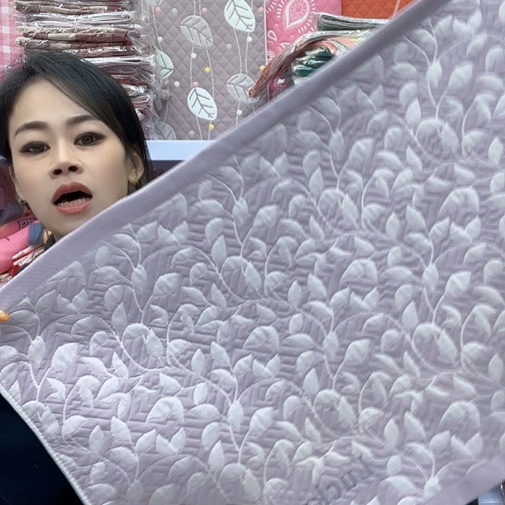 棉紫色小树叶纯棉