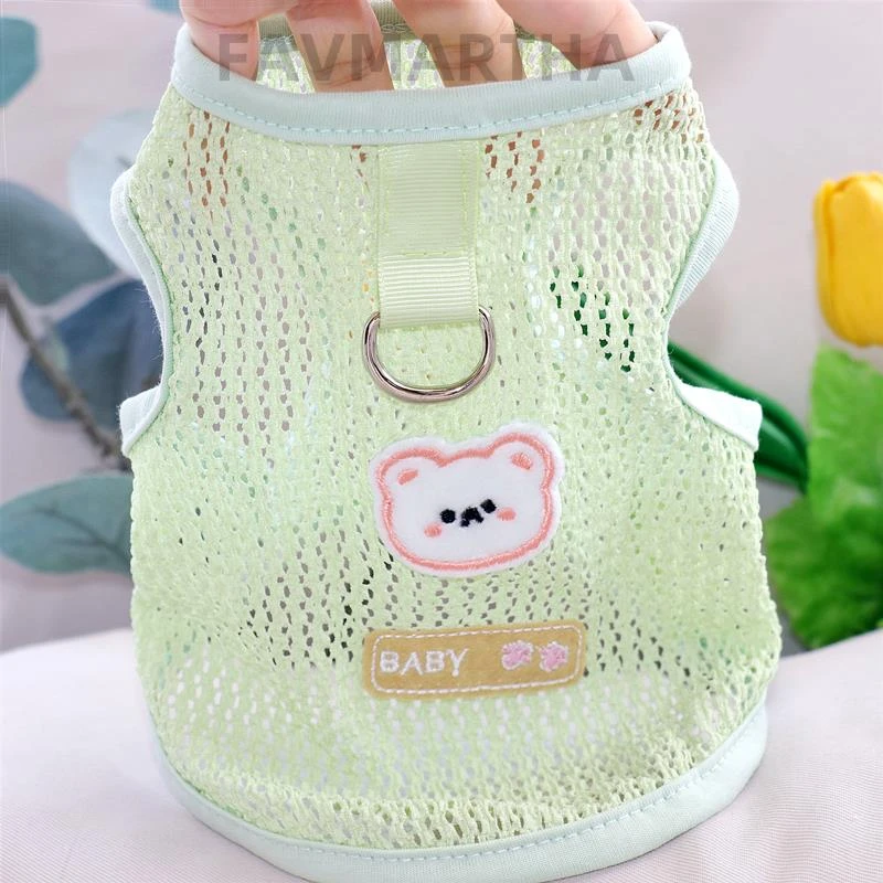 宠物可牵引小狗狗衣服夏季薄款比熊泰迪博美猫咪小型犬约克夏背心
