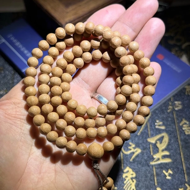 天台禅心五线菩提老树小尺寸精选108佛珠念珠手串《徐家工坊·手作》