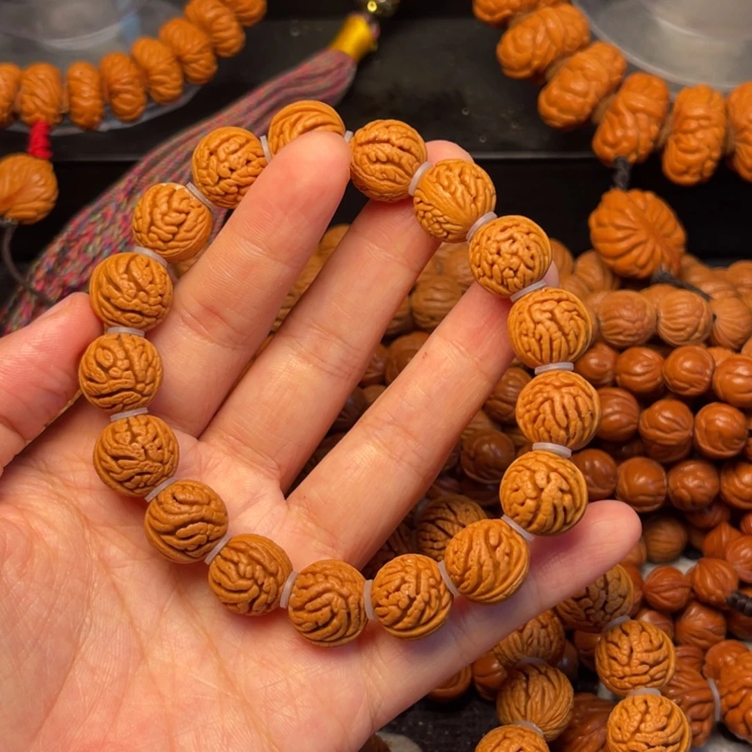 桃核手串龙纹桃核