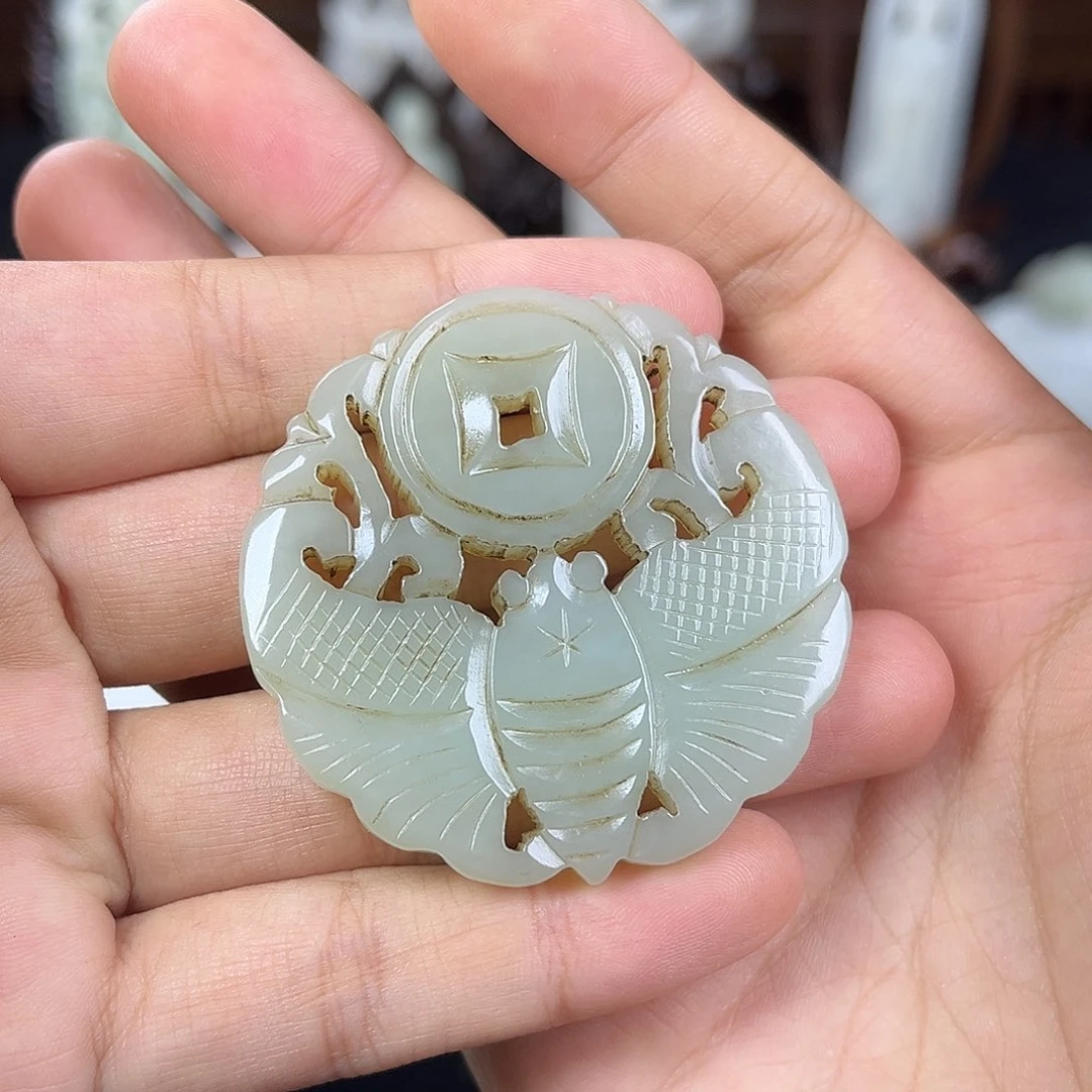 和田玉未镶嵌挂件