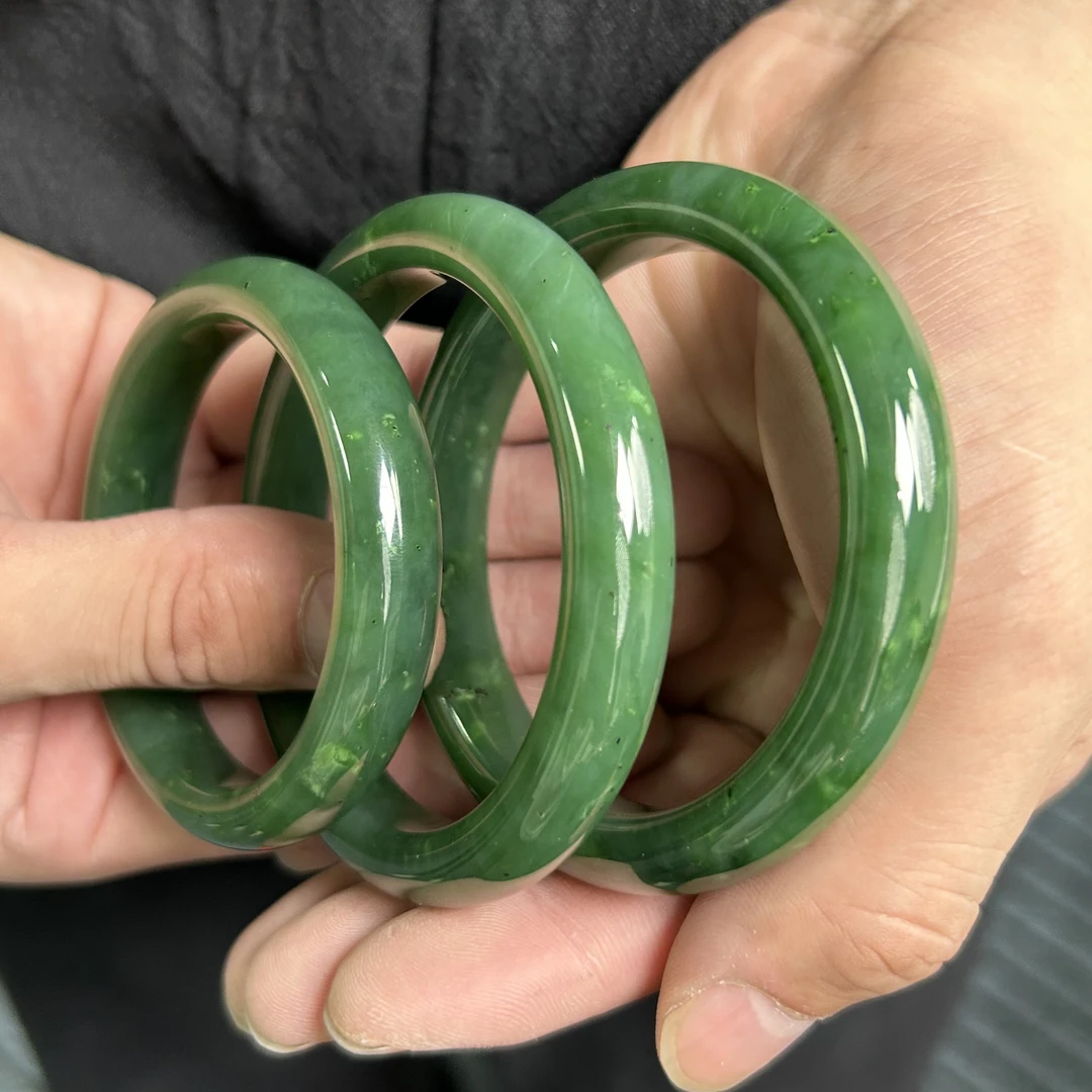 【潜珑】lc120-158和田玉碧玉蜉蝣手镯多样性拍一发一