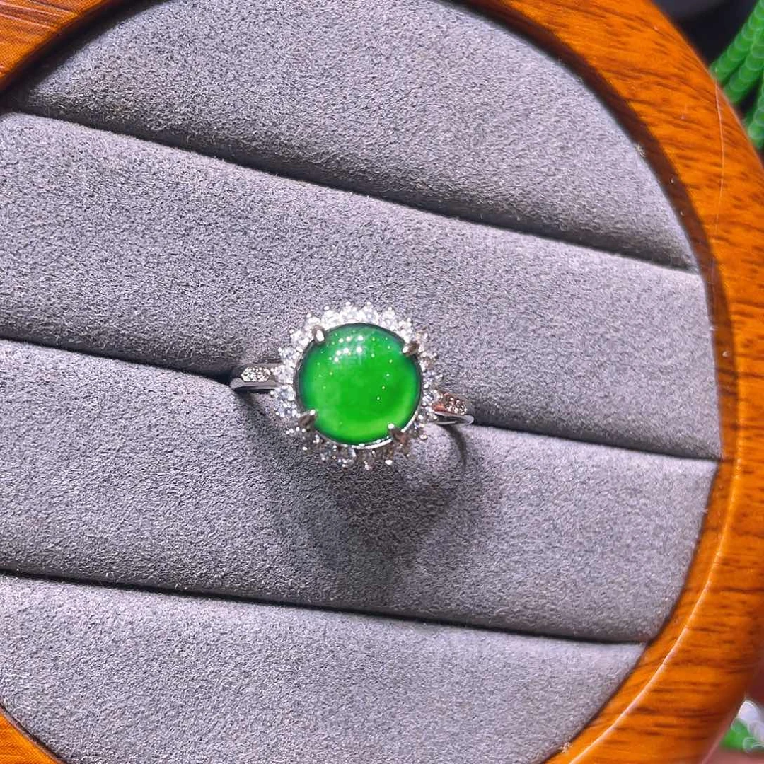 颈饰银S925镶嵌翡翠